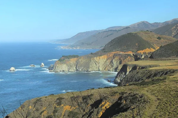 Schöne Aussicht Bei Big Sur Auf Der Freeway1 Kalifornien — Stockfoto