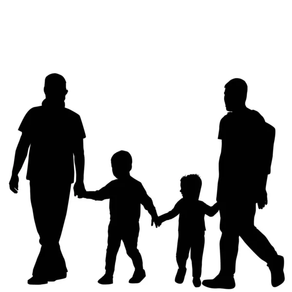 Famiglia Gay Coppia Con Bambini — Foto Stock