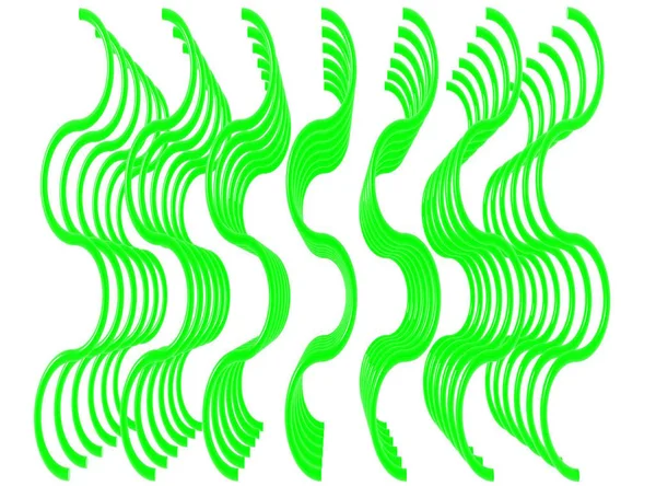 Illustration Green Wavy Line Background — Stock Photo, Image