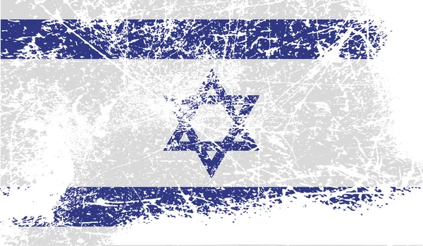 Vlag Van Israe Met Oude Textuur Illustratie — Stockfoto