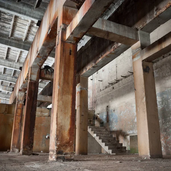 Ruinas Una Fábrica Industrial Muy Contaminada Serie Industrial — Foto de Stock