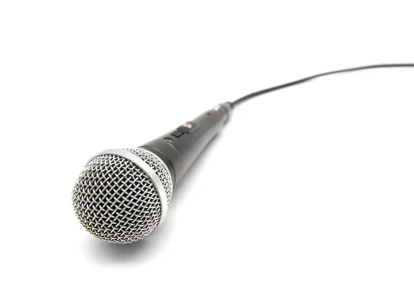 Microphone Isolé Sur Fond Blanc — Photo