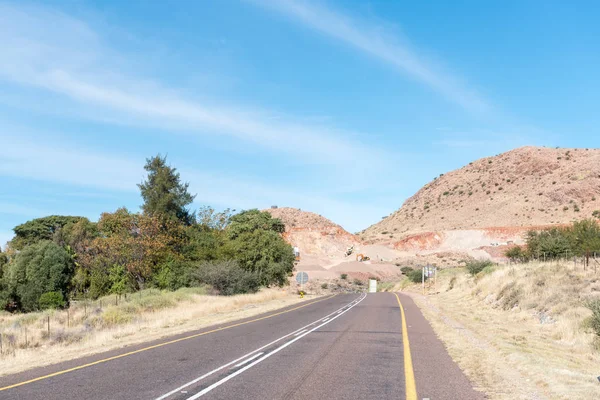 Eine Steinbruchanlage Der N10 Zwischen Groblershoop Und Upington Der Nördlichen — Stockfoto