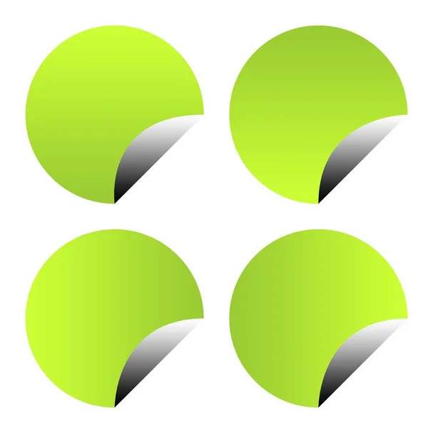 Set Four Green Gradient Eco Buttons Isolated White Background Copy — Stock Photo, Image