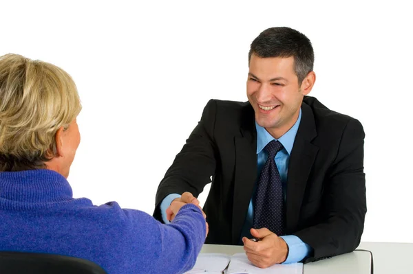 Profesionales Negocios Corporativos Socios Estrechando Mano — Foto de Stock