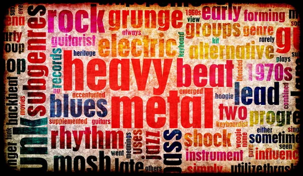 Ciężki Metal Muzyka Plakat Jako Tło — Zdjęcie stockowe