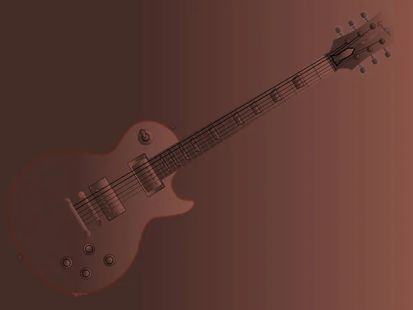 Çikolatalı Rock Roll Gitarı — Stok fotoğraf