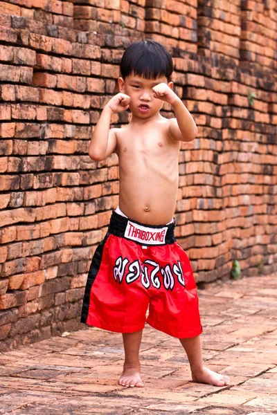 Letras Boxeo Tailandesas Los Pantalones Cinturón Sin Pancarta Pero Utilizar — Foto de Stock