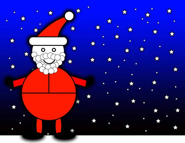 Santa Claus Con Fondo Nocturno —  Fotos de Stock