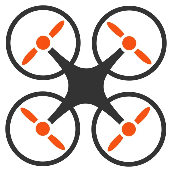 Nanocopter Ikona Glif Styl Jest Płaski Dwukolorowe Symbole Pomarańczowe Szare — Zdjęcie stockowe