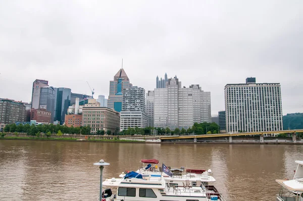 Kilátás Városi Város Pittsburgh Skyline — Stock Fotó