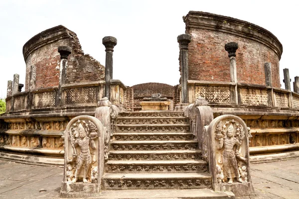 Vatadage Casa Reliquia Circular Polonnaruwa Srilanka — Foto de Stock
