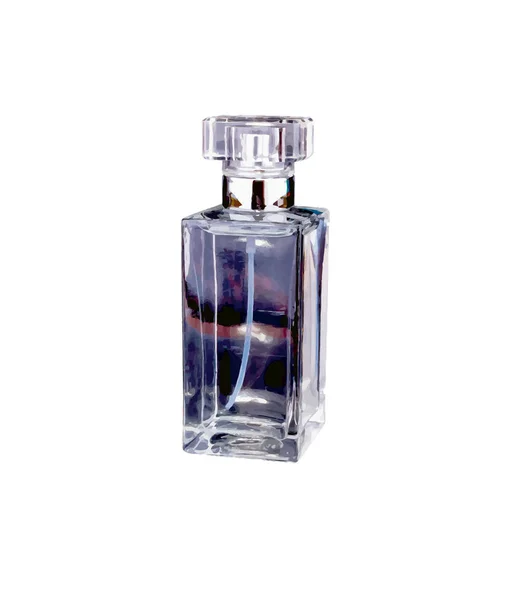 Widok Ogólny Butelki Perfum Izolowane Białym Tle — Zdjęcie stockowe