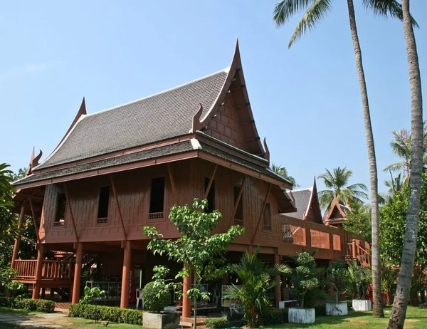Casa Madera Estilo Tailandés — Foto de Stock