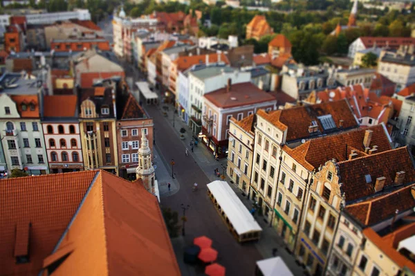 Pologne Torun Vue Depuis Tour Mairie Basculement — Photo