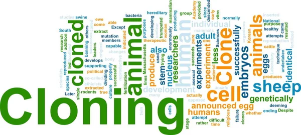 Word cloud concept illustration of cloning clone