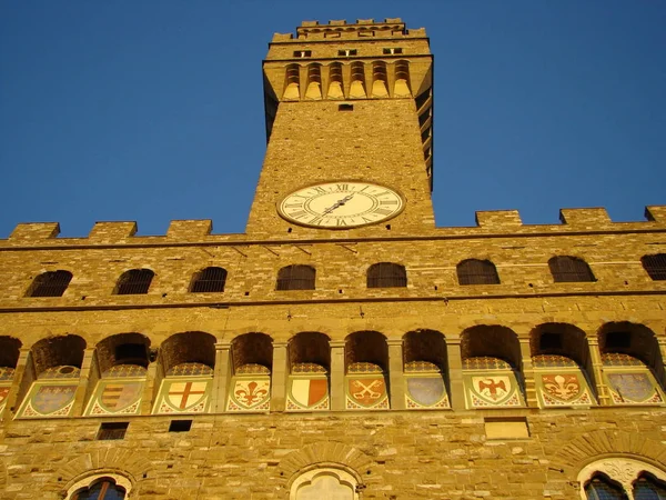 Palazzo Vecchio Piazza Signoria Ayuntamiento Museo Florencia Toscana Italia — Foto de Stock