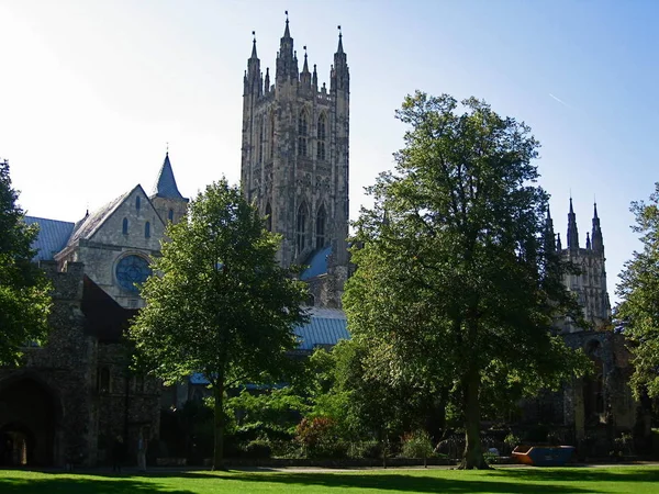 Blick Auf Die Kathedrale Von Canterbury Vom Gelände Des King — Stockfoto