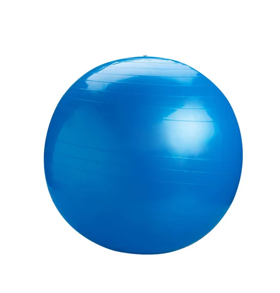 Blauwe Sportscholen Bal Yoga Bal Geïsoleerd — Stockfoto