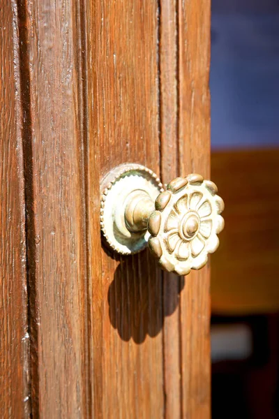 Porte Vieux Bois Ancien Italie Clou Texture Traditionnelle — Photo