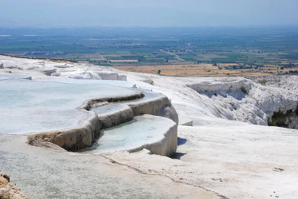 Piscines Terrasses Traversées Pamukkale Turquie — Photo