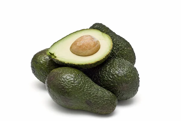 Avocado Isolato Sfondo Bianco — Foto Stock