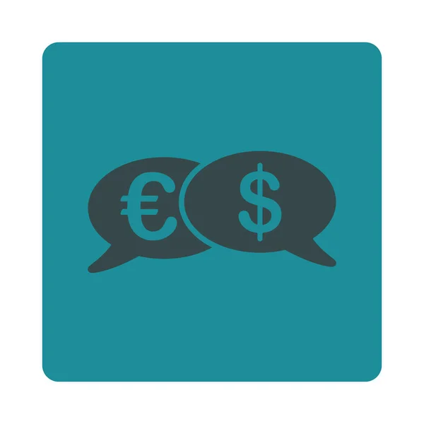Icono Transacciones Bancarias Estilo Del Glifo Colores Azules Suaves Botón —  Fotos de Stock
