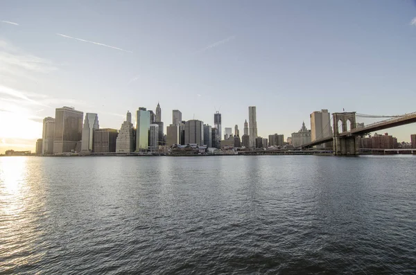 Manhattan Skyline Nueva York Desde Brooklyn — Foto de Stock