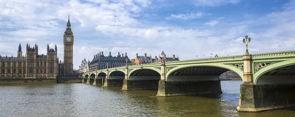 Panoramisch Uitzicht Big Ben Bridge Londen Verenigd Koninkrijk — Stockfoto