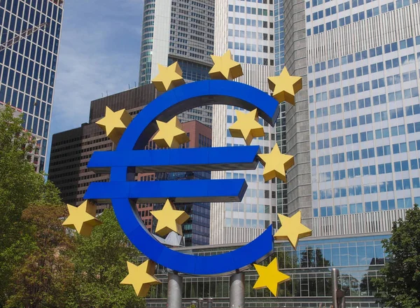 Avrupa Merkez Bankası Frankfurt Main Almanya — Stok fotoğraf