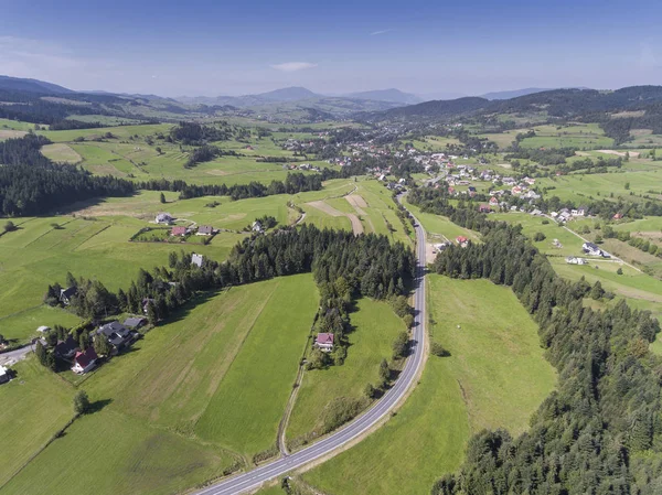 Landcsape Montaña Hora Verano Sur Polonia Vista Desde Arriba Ochotnica — Foto de Stock