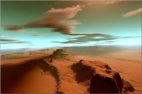 Εναέρια Όψη Μιας Τεράστιας Άγριας Ερήμου — Φωτογραφία Αρχείου