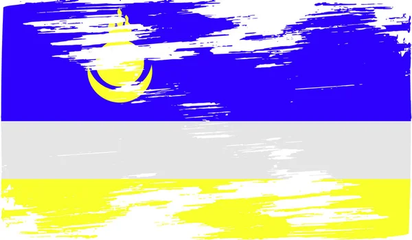 Burjatiens Flagga Med Gammal Konsistens Illustration — Stockfoto