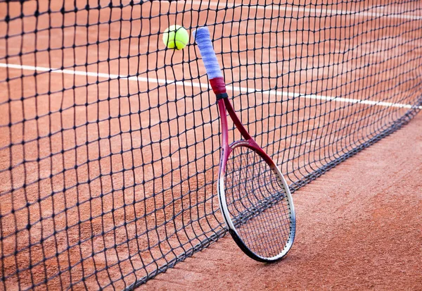 Groene Tennisbal Racket — Stockfoto