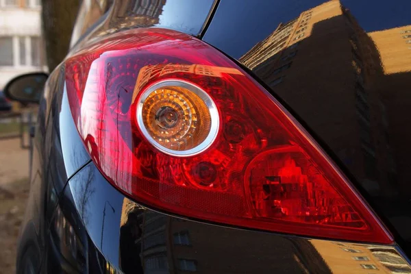 Primer Plano Luz Fondo Del Coche — Foto de Stock