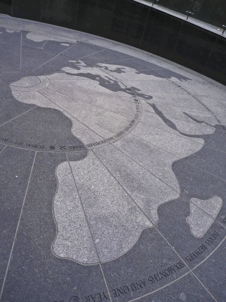 Parte Del Mapa Del Mundo Mostrado Cementerio Africano Manhattan — Foto de Stock