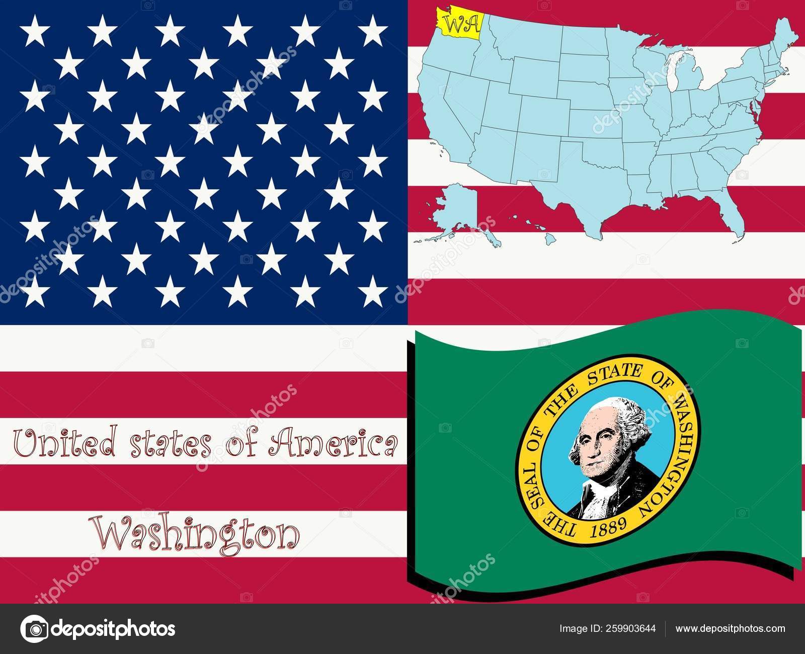 Флаг штата вашингтон Флаг штата вашингтон