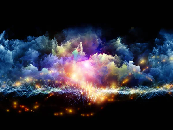Composición Nubes Espuma Fractal Luces Abstractas Sobre Tema Del Arte —  Fotos de Stock
