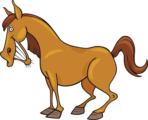 Ilustracja Kreskówka Śmieszne Konia — Zdjęcie stockowe