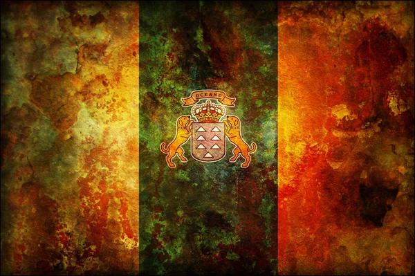 Alguna Vieja Bandera Vintage Las Islas Canarias Del País Africano — Foto de Stock