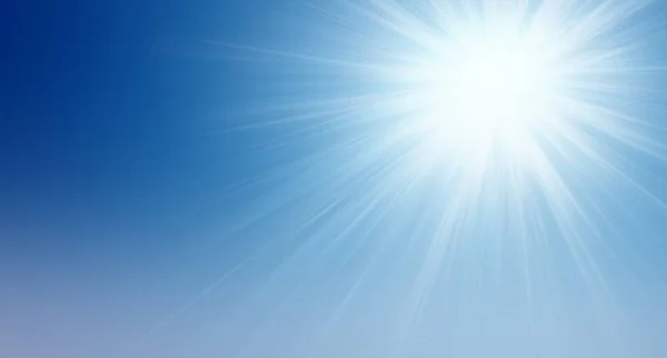 Doğal Arka Plan Berrak Mavi Gökyüzünde Parlayan Parlak Güneş Saflık — Stok fotoğraf