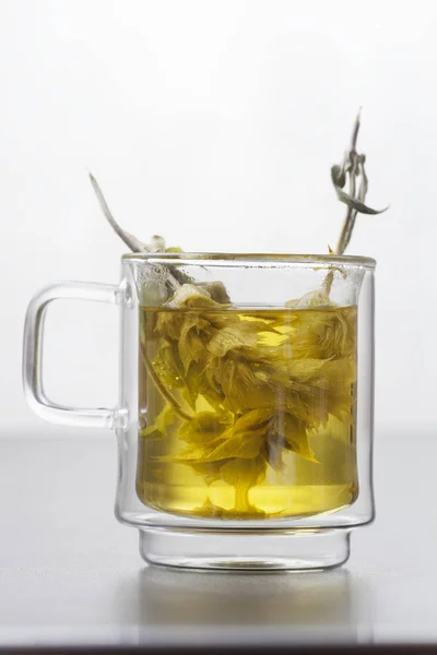 Грецький Трав Яний Чай Склянці — стокове фото