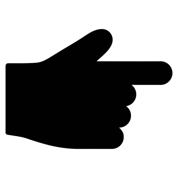 Індекс Піктограма Пальця Примітивного Набору Цей Ізольований Плоский Символ Намальований — стокове фото