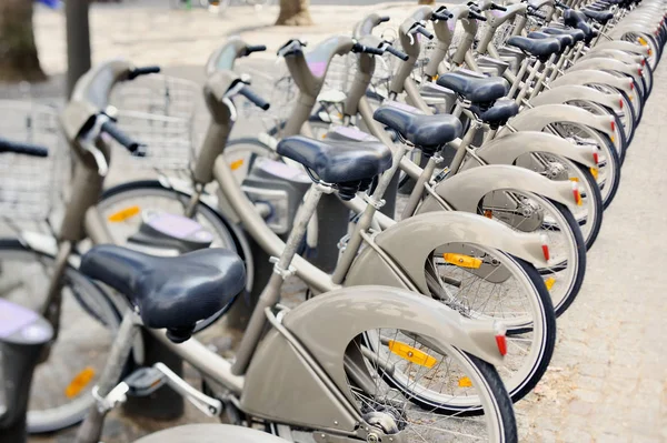 Aparcamiento Bicicletas Foto Con Lente Basculante — Foto de Stock