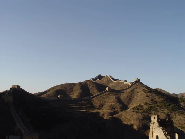 Вид Велику Стіну Китаю Похід Від Jinshaling Simatai — стокове фото