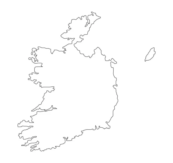 Mapa Eire Isolado Branco — Fotografia de Stock