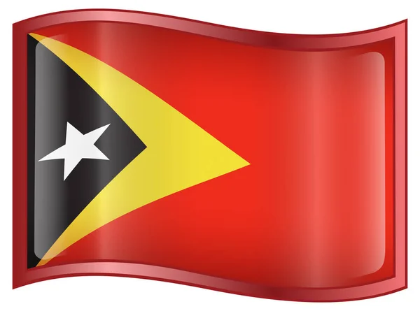 Иконка Флага Восточного Тимора Выделенная Белом Фоне — стоковое фото