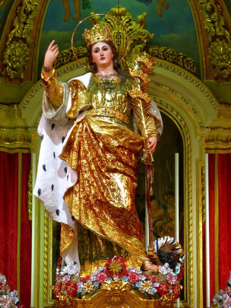 Statue Saint Catherine Alexandria Zejtun Malta — Stock Photo, Image