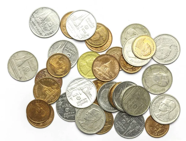 Pila Algunas Monedas Vista Cerca — Foto de Stock