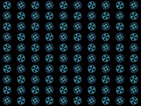 Textura Vykreslujícím Abstraktním Fraktním Modrým Vzorem — Stock fotografie
